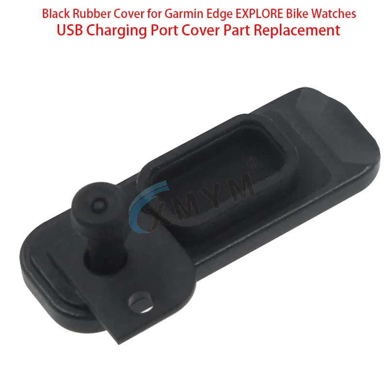 Black Rubber Cover for Garmin Edge EXPLORE Bike Watches USB Charging Port Cover Part Replacement