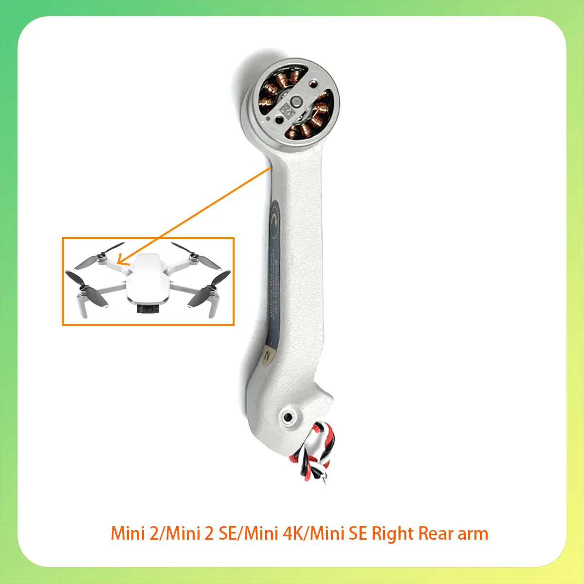 Оригинальное заводское вращение переднего, заднего, левого и правого рычага Mini2 для высокоскоростной стабильности, используемого для аксессуаров серии DJI Mini
