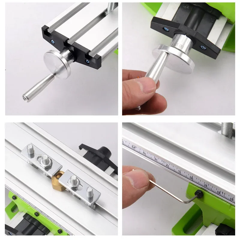 functional Worktable Bench Drill Vise Fixture Milling Drill Table X and Y-axis Adjustment Coordinate Table For Mini Drill BB