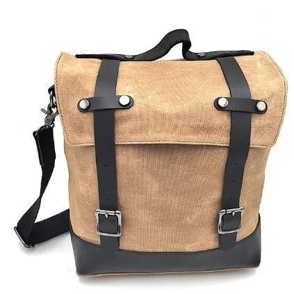 

Ретро мотоциклетная сумка Edge, повседневный спортивный рюкзак с водонепроницаемым холстом и воловьей кожей