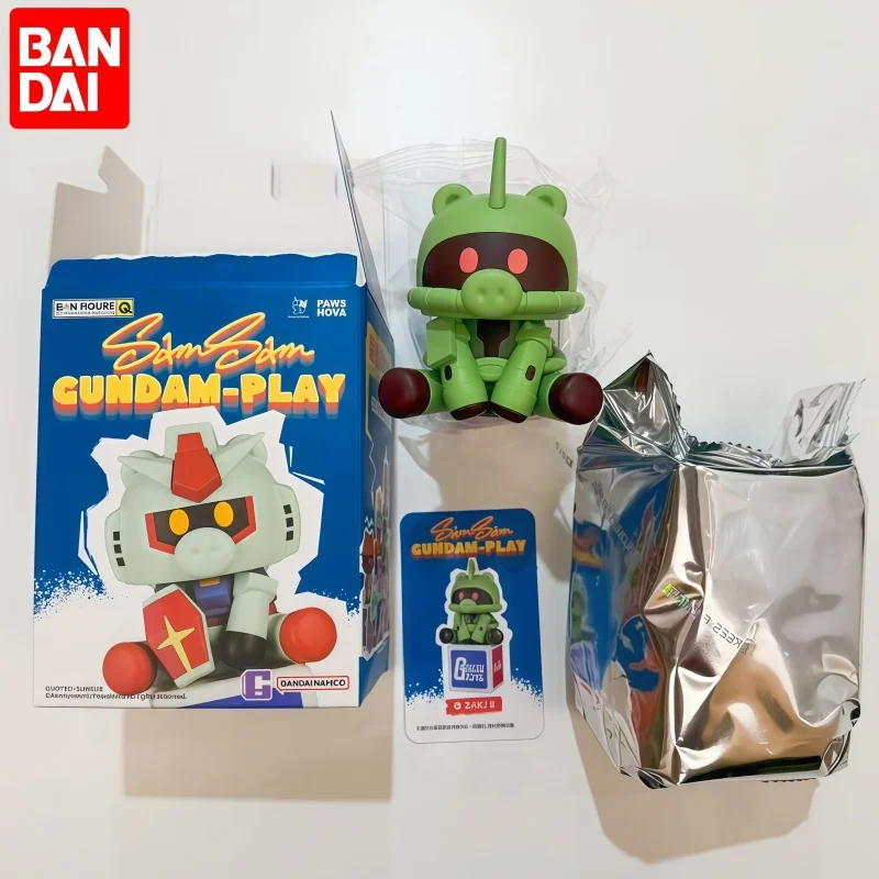 

Bandai Samsam Gundam Pig Nose Q Trendy Blind Box Collectible Figures Anime Peripheral Desktop Ornament Toy For Collectors