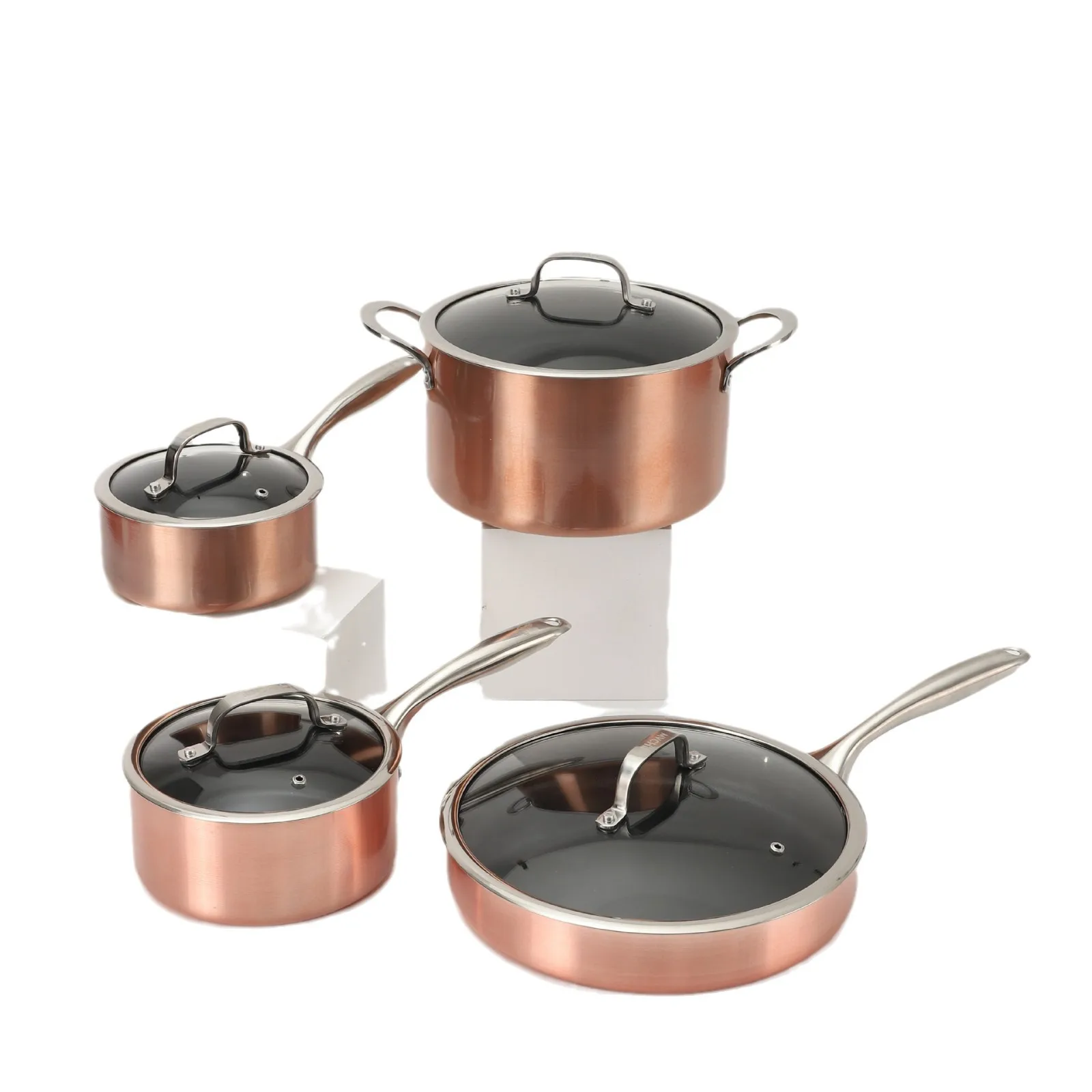 Non-stick, soup frying pan, wok, fried milk, multi function, ten pieces, set.