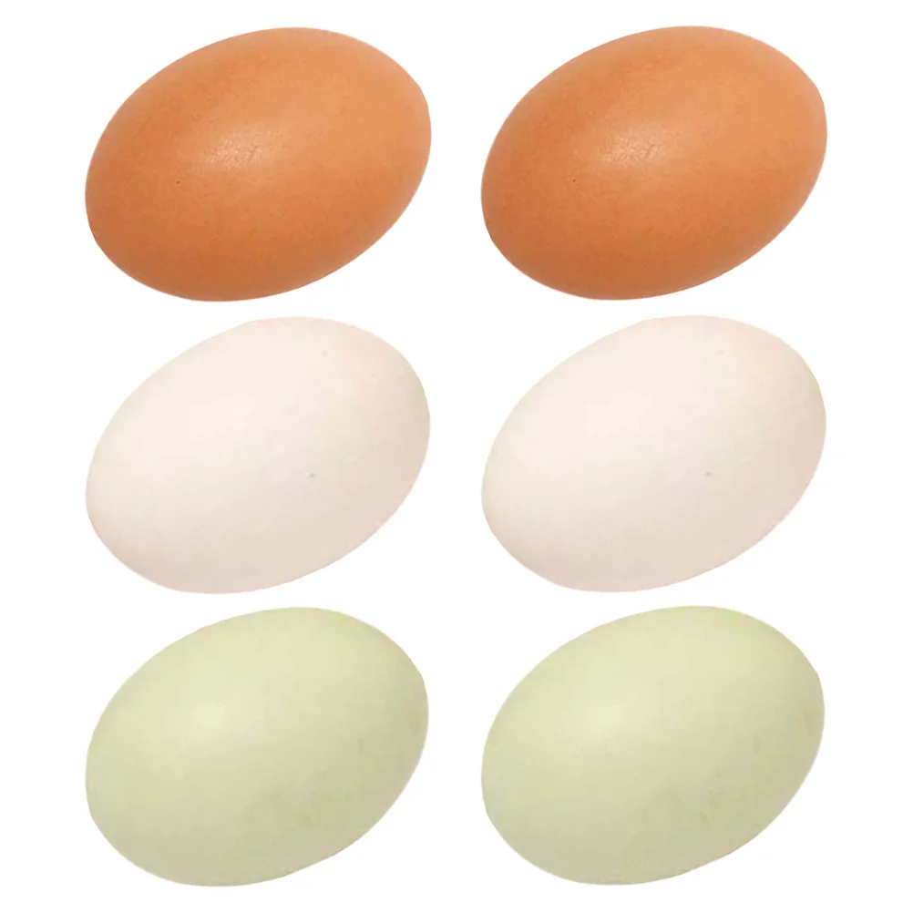 

3pcs 3 Count Blank Easter Eggs Decorations Graffiti Fake Wood Craft Artificial