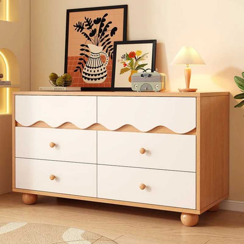Meuble d'entrée pour la maison, armoire de rangement esthétique en bois style crème, meuble d'angle, vitrines crème, meubles de salon, mobilier de maison