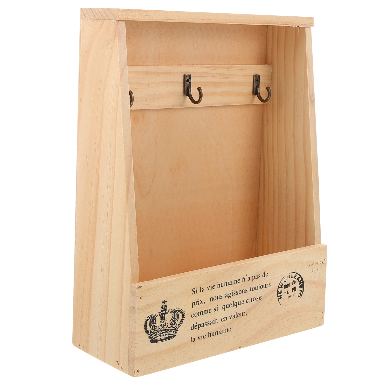 

Wooden Key Storage Box Wall Mounted Organizer Case Vintage Rustic Keys Holder Decorative Cabinet Rack Small Cupboard