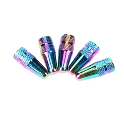 5Pcs Rainbow Color Bicycle Tire Valve Cap for Presta Bike Tyre Valve Stem Aluminum Alloy Metal Dust Covers Accessories