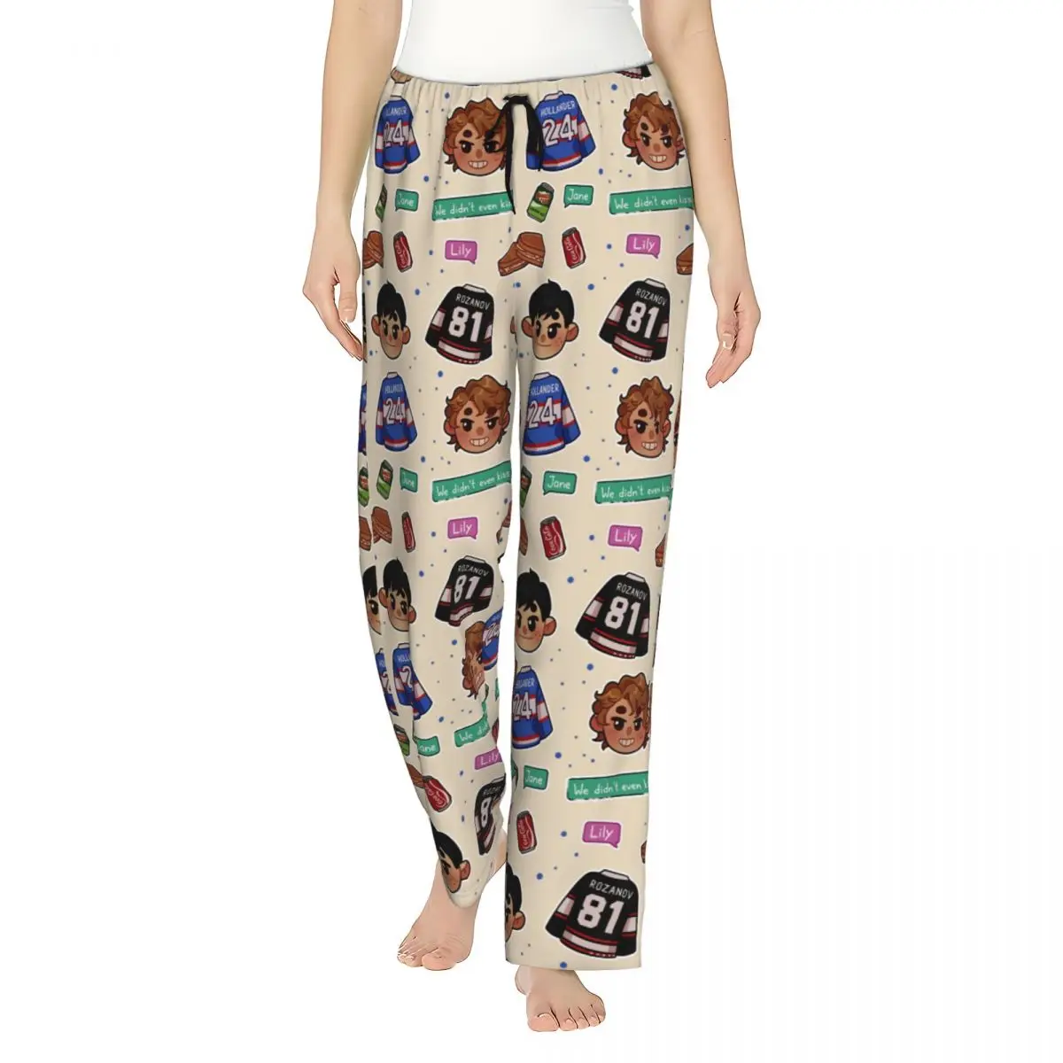 Heated Rivalry Women Loungewear pants Loose-Fit Cute Hollanov Pajama Pants Dorm