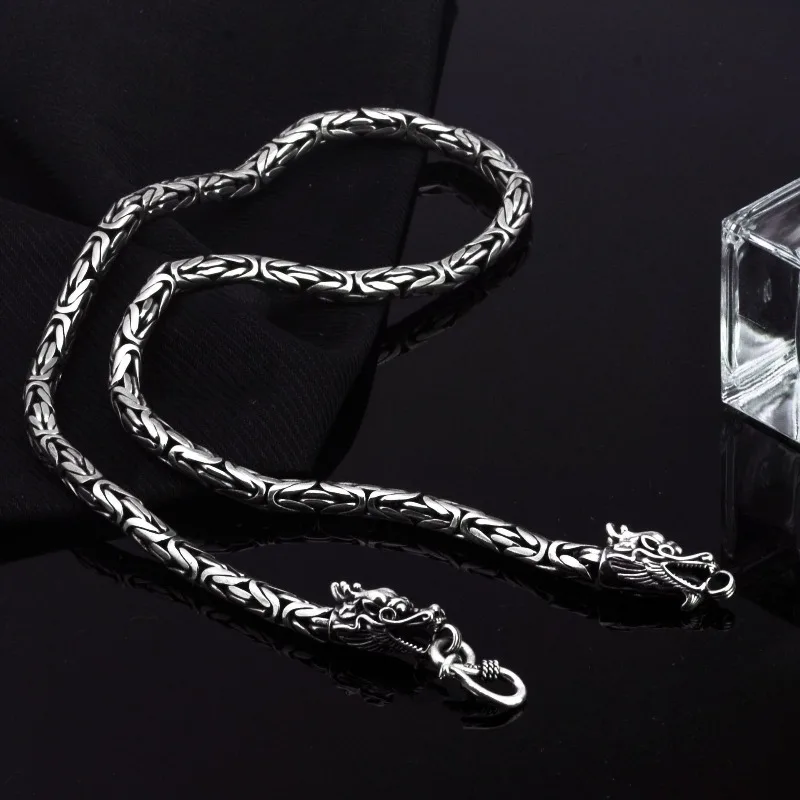 

Vintage Men Jewelry Hip-hop Punk Double Dragon Head Keel Bracelet Retro Exaggerated Animal Accessories Party Gift