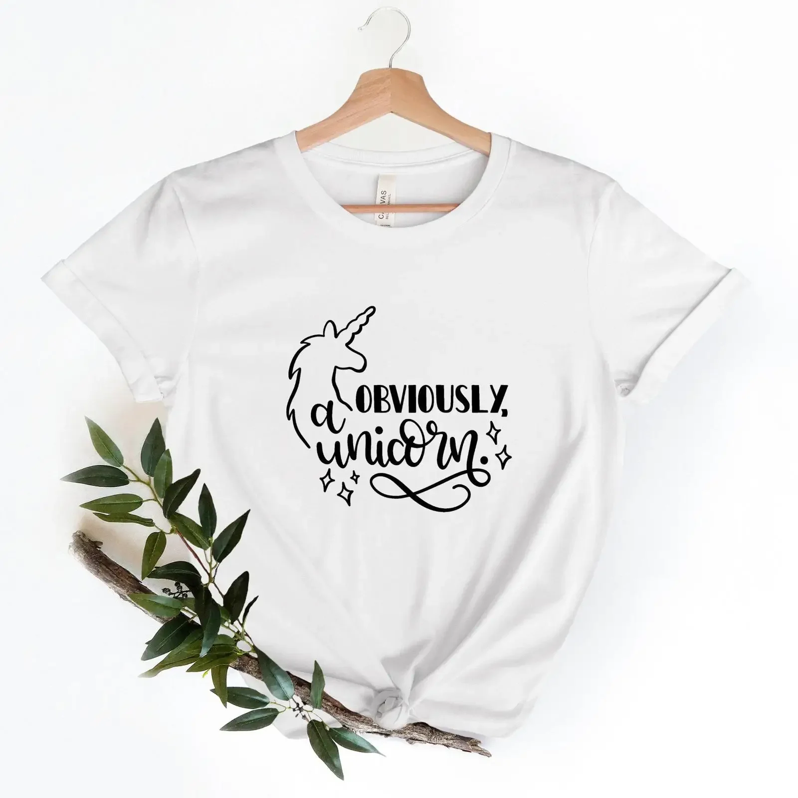 Obviously A Unicorn Funny Sassy Cute T Shirt Casual Lover  vintage Washed Stylish Versatile Top For Everyday Wear streetwear