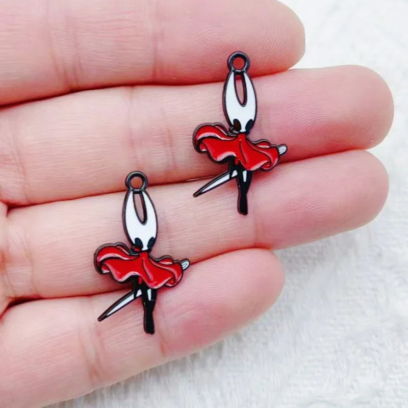 10pcs alloy drip oil cartoon accessory pendant DIY earrings keychain pendant - view 3