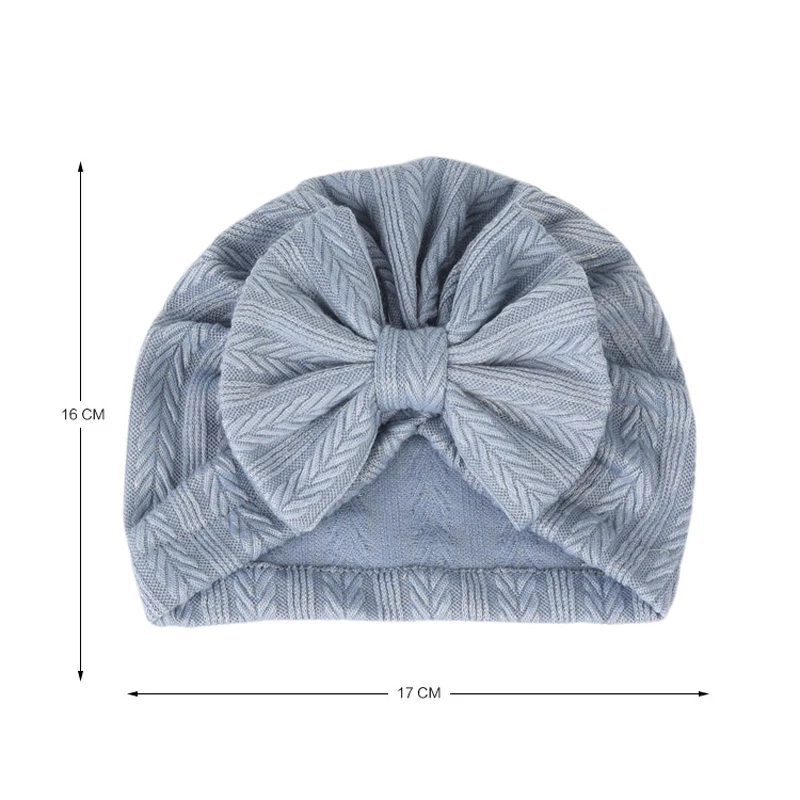 Toddlers Infant Baby Boys Girls Turban Warm Hats  Soft Elastic Big Bow Knotted Headwrap Newborn Hospital Caps