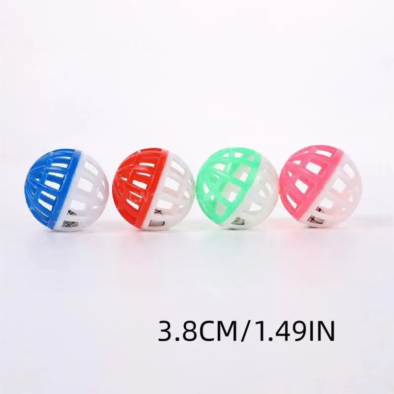 1~4PCS Dingdang Pinball Non Fading Cute Design Pet Ball Plastic Bell Ball Small Bell Portable High Quality Pet Toy