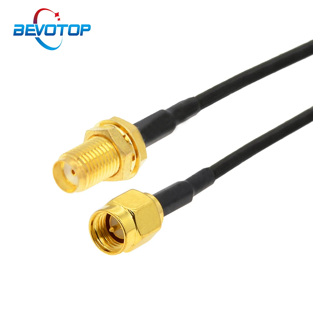 1PCS RF Cable SMA Male to Female Extension Pigtail Cable WIFI Router Antenna Jumper RG174 RF Coaxial Cable 10CM 15CM 30CM 50CM