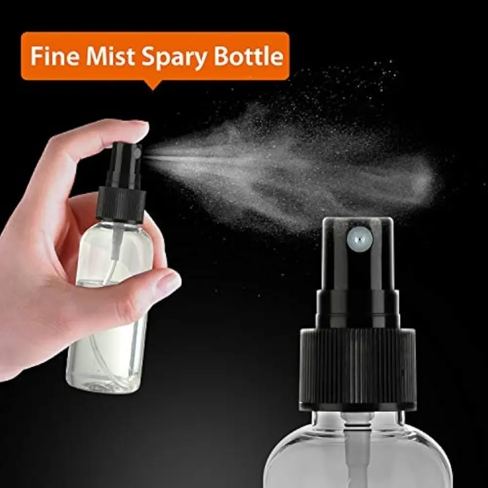 50PCS 10/20/30/50/60/100ml Fine Mist Clear Spray Bottles with Pump Spray Cap for Essential Oils Travel Perfume Refillable Bottle