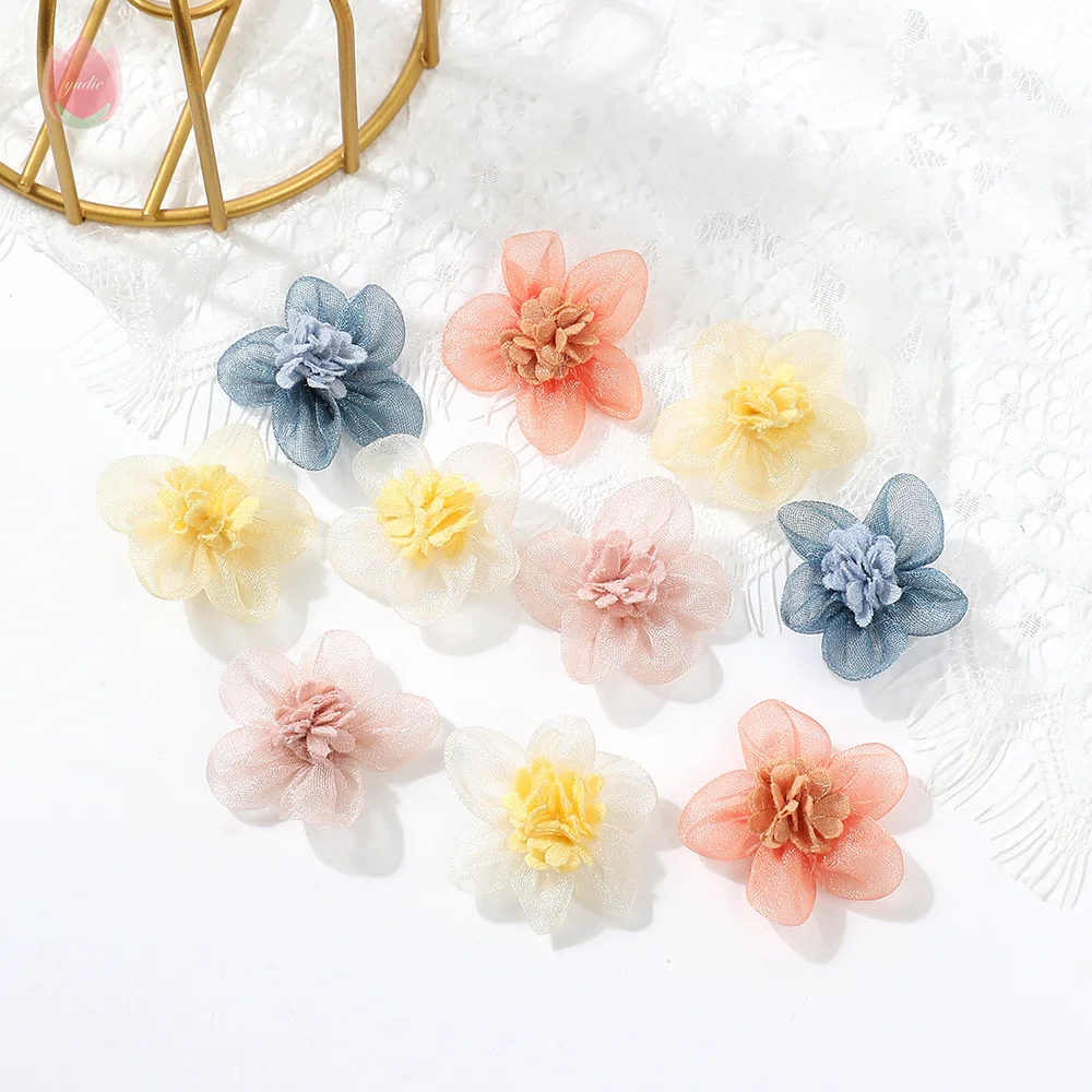 5Pcs 3Cm Mini Chiffon di seta fiori artificiali testa casa giardino camera decorazioni di nozze piante artificiali accessori fai da te decorazione