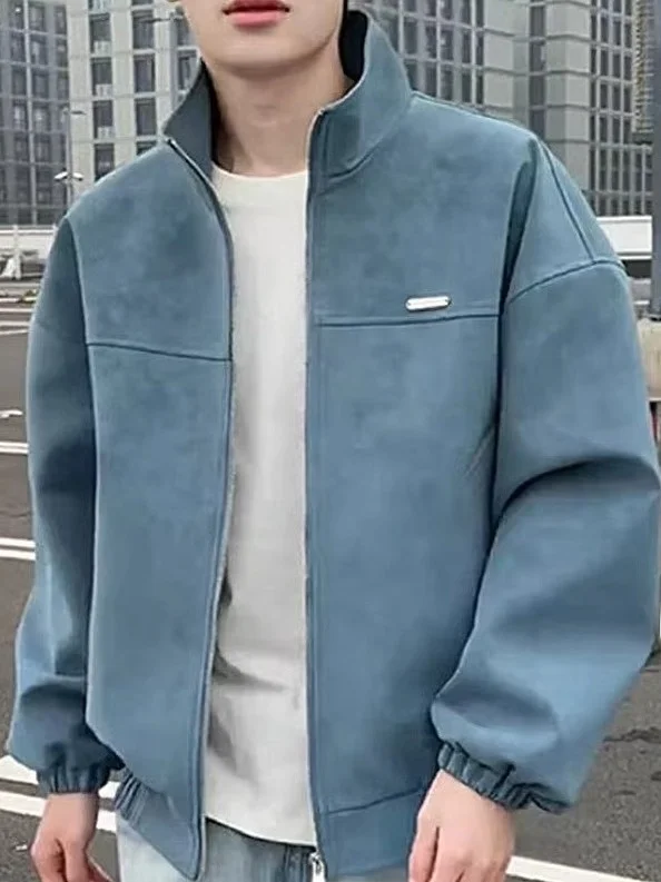 

Мужская куртка-жакет из окрашенной кожи в стиле ретро, американский дизайн, весна-осень, модная, в стиле стритстайл, крутая, для мотоциклистов, с молнией, прямой крой...