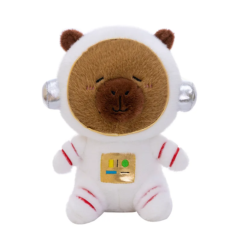 Capybara Astronaut Plush Toy Capybara Stuffed Doll Cute Kawaii Cuddly Pillow Kids Birthday Xmas Gift for Children Soft Plushie
