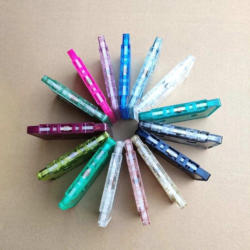 Color Transparent Tape Case Plastic Audio Magnetic Audio Recording Cassette Tape Shell Empty Reel To Reel Cassette(no Tape)