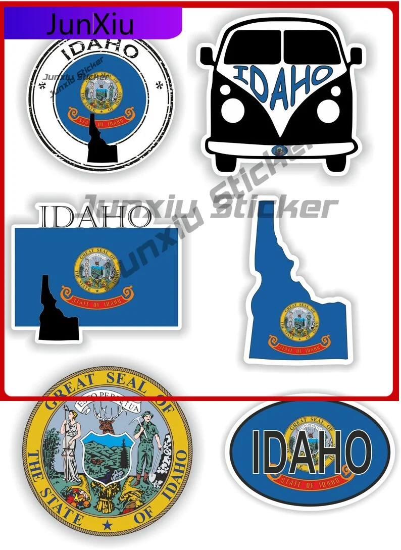 

Idaho Flag United States Vinyl Stickers Travel Vacation Decals Exterior Accessories Vintage Stickers For Rv Car Decoration Campe