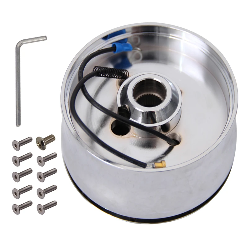 

Aluminium Universal Hub Adapter & Horn Button for 9 Bolt 1.4inch Hole to Hole Steering Wheel