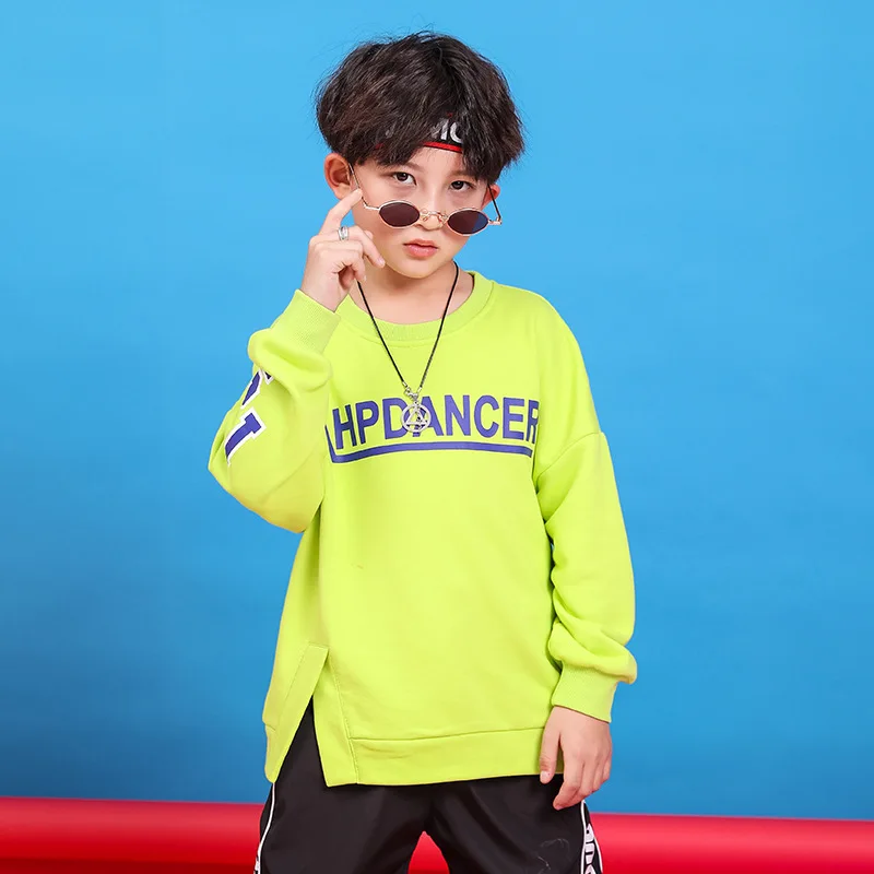Hip Hop Kleidung Kinder Tanzkostüme Junge Mädchen Tops und Hosen Langarm Anzug Jazz Street Wear Kindertag Hip Hop Kostüme