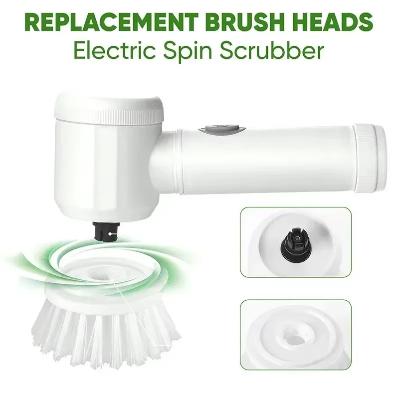 Electric Spin Scrubber Cordless Spin Scrubber with 5 Replaceable Brush Heads and Adjustable Extension Handle,5 in 1CleaningBrush