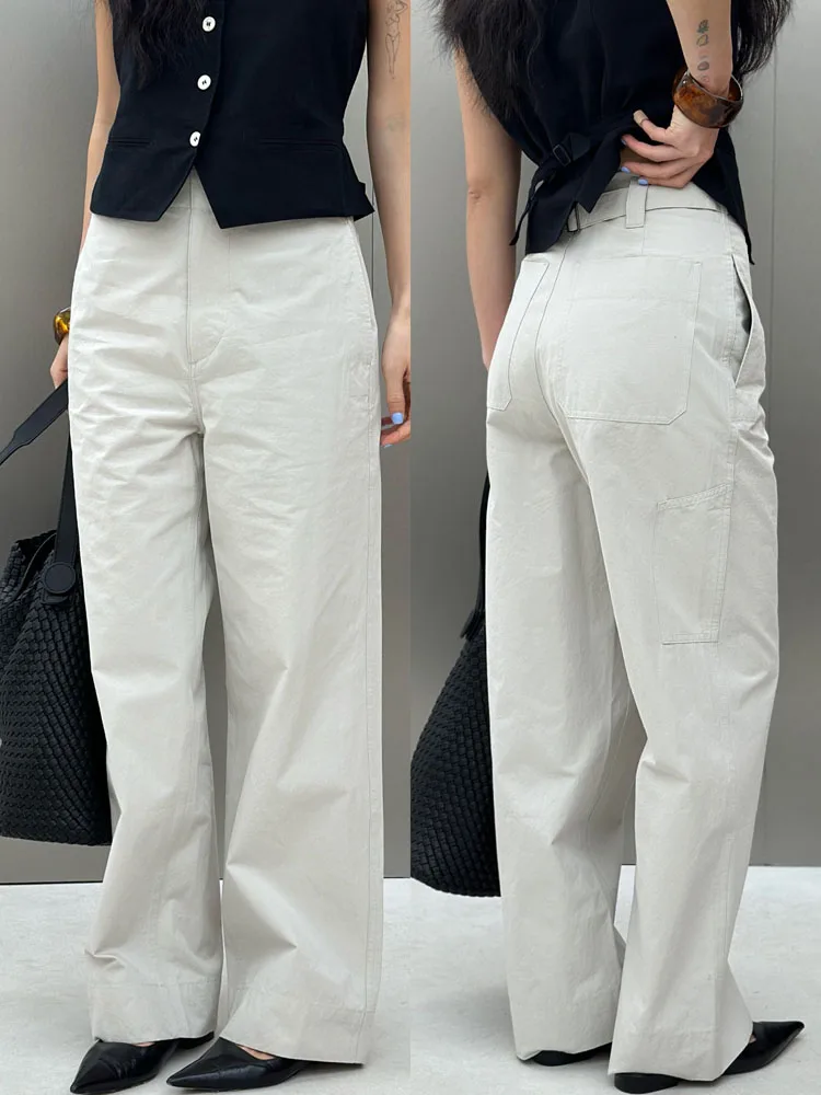 

Женские классические прямые брюки с высокой талией, универсальные длинные брюки, осенняя новинка Bodhl