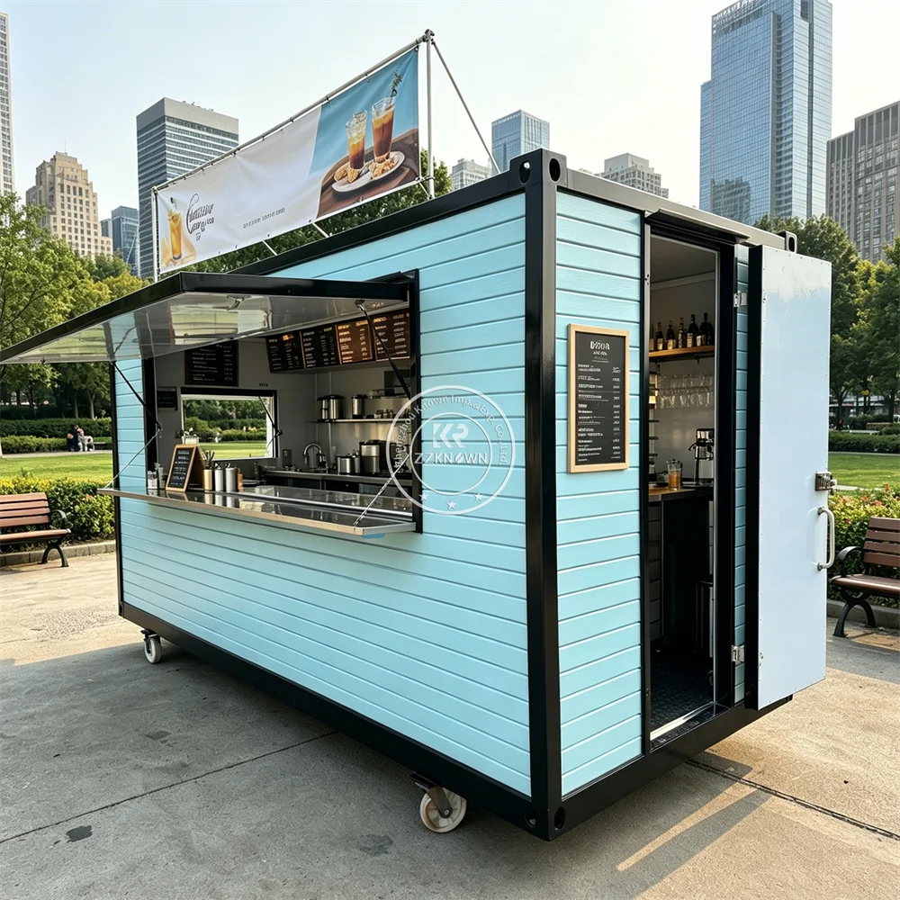 

Modular Container Bar Container Restaurant Outdoor Coffee Shop Bakery Container Kiosk with Kitchen Equipment