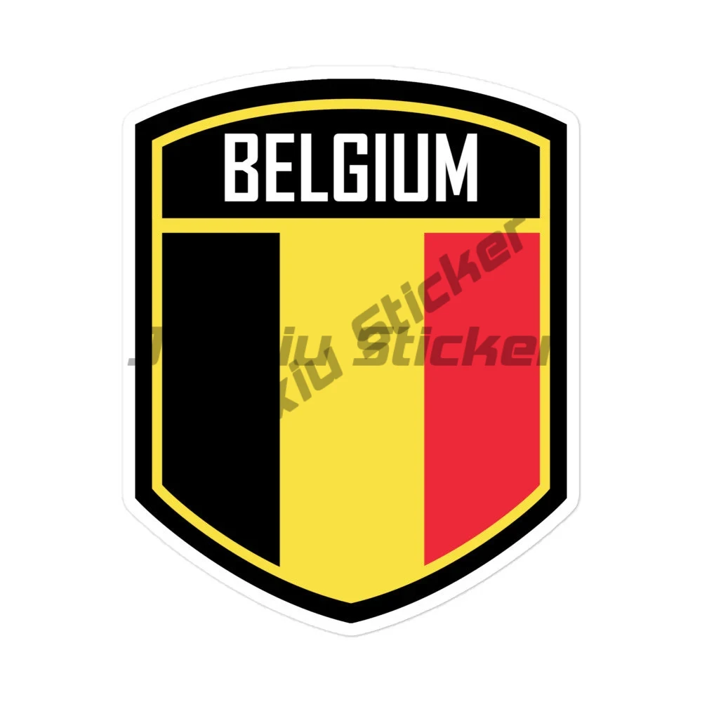 Belgium Coat of Arms Antwerp Brussels round Vinyl Sticker Waterproof Scratch Decor for Trolley Case Motorcycle & SUV