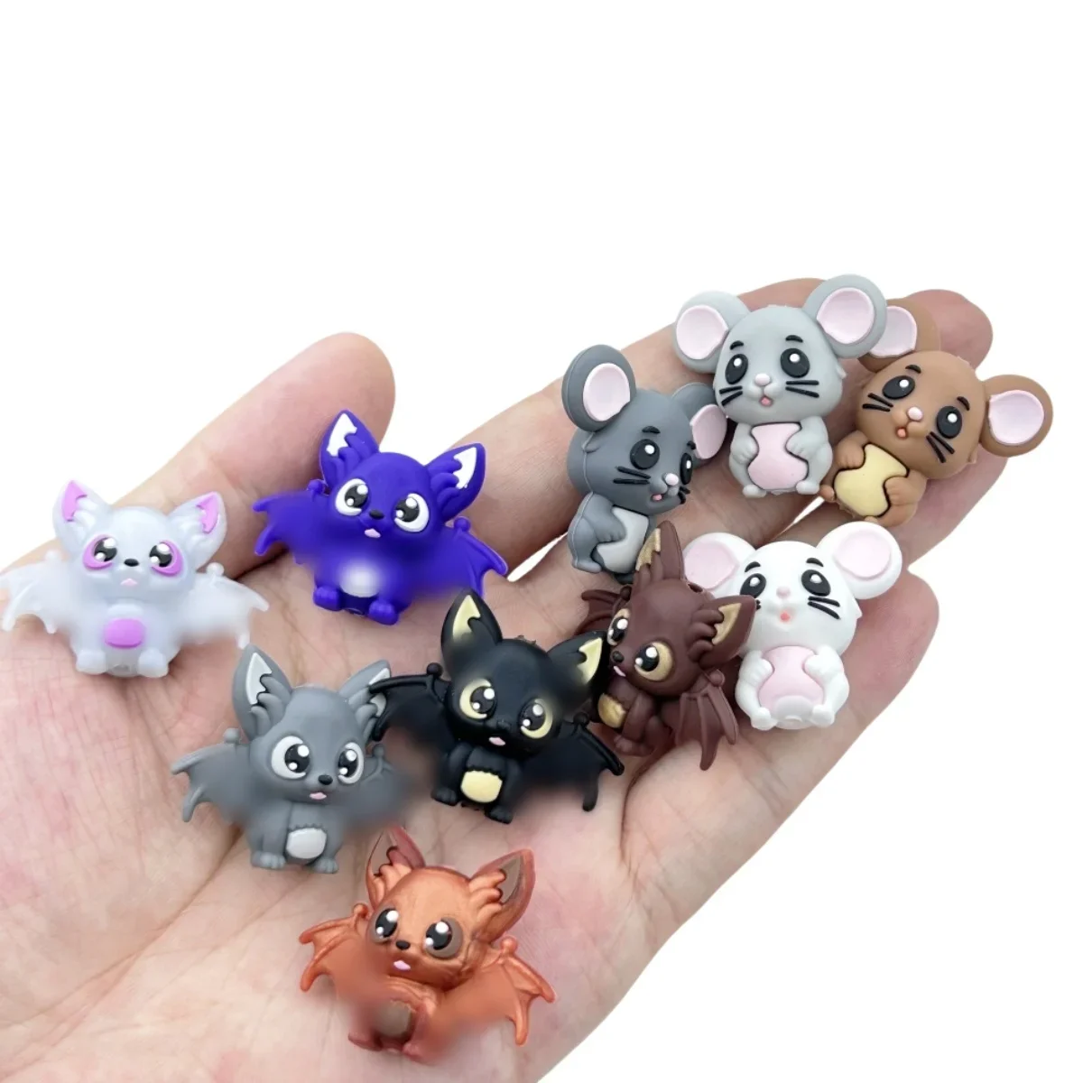 

10PC 3D DIY Mouse Dragon Silicone Beads Nipple Chain Bead Pen Bead Jewelry Accessories 3D Focal Bead Food Grade Silicon ForBaby