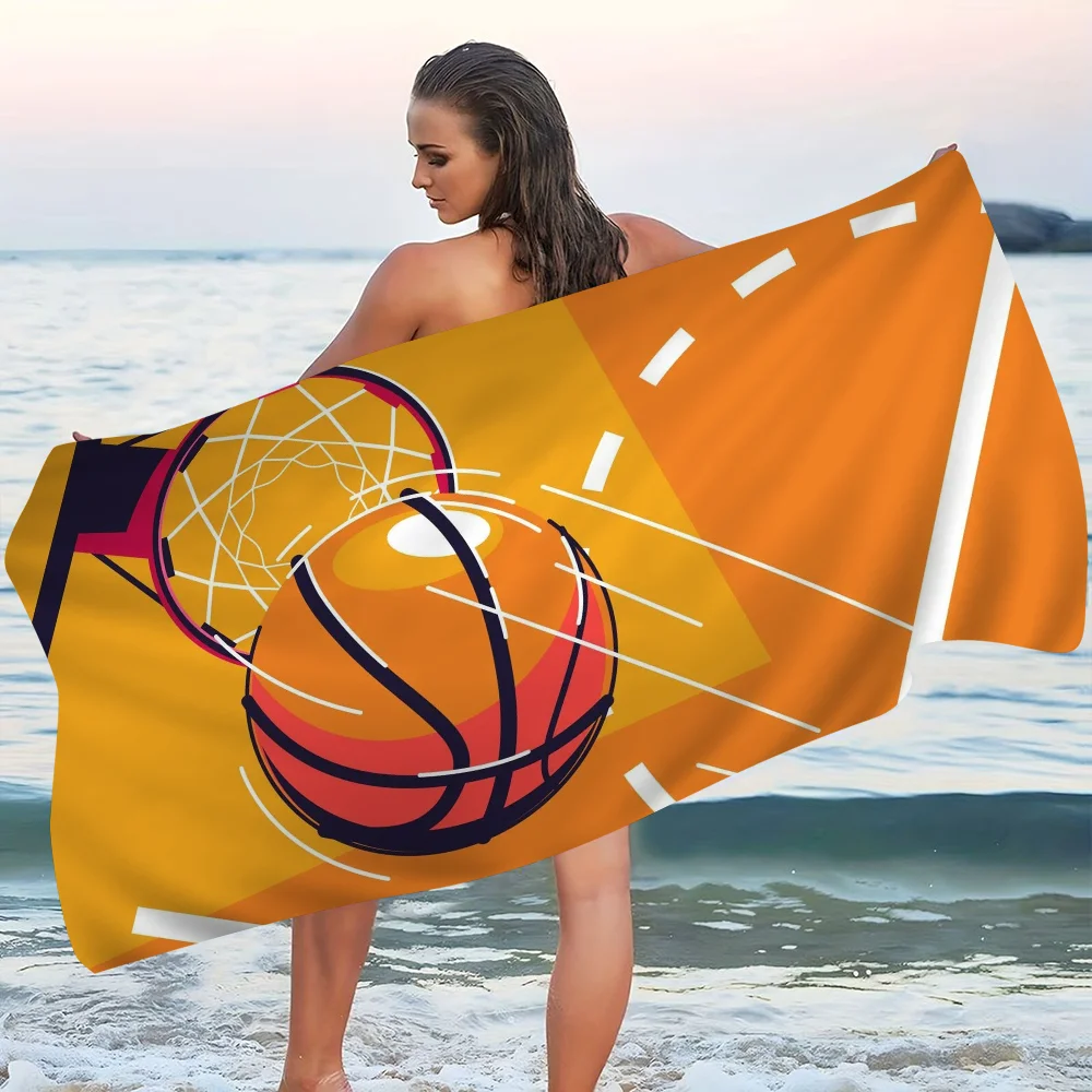 

Cool New Basketball Ball Microfiber Beach Towel Absorbent Quick Dry Soft Yoga Swimming Resort Mountain Climbing Towel