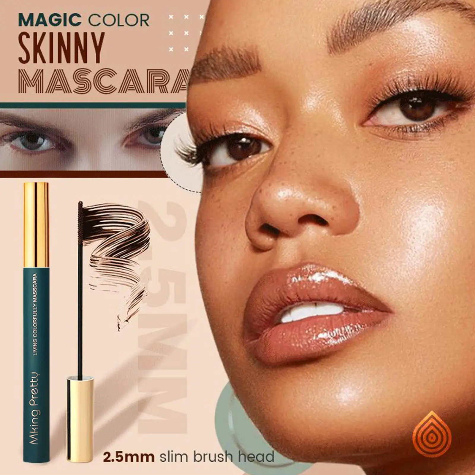 Magic Color Skinny Mascara Mascara per trucco impermeabile a lunga durata ciglia all'ingrosso Beauty Natural Brush Eye M8H6