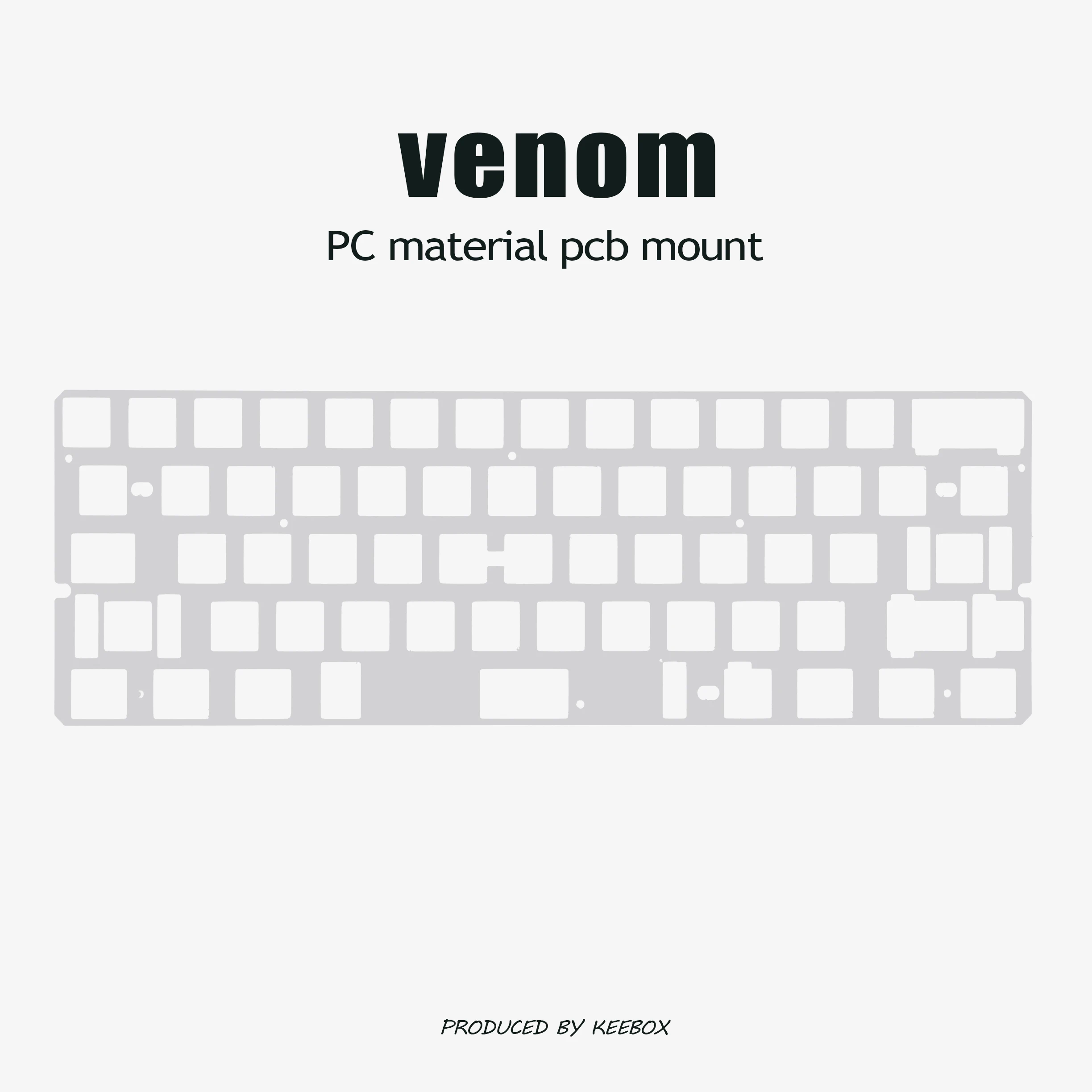 Keebox Venom Keyboard Kit PP PC Alu CF Positioning Plate Keyboard Kit PCB Mounted Mechanical Keyboard Custom DIY Keyboard Plate