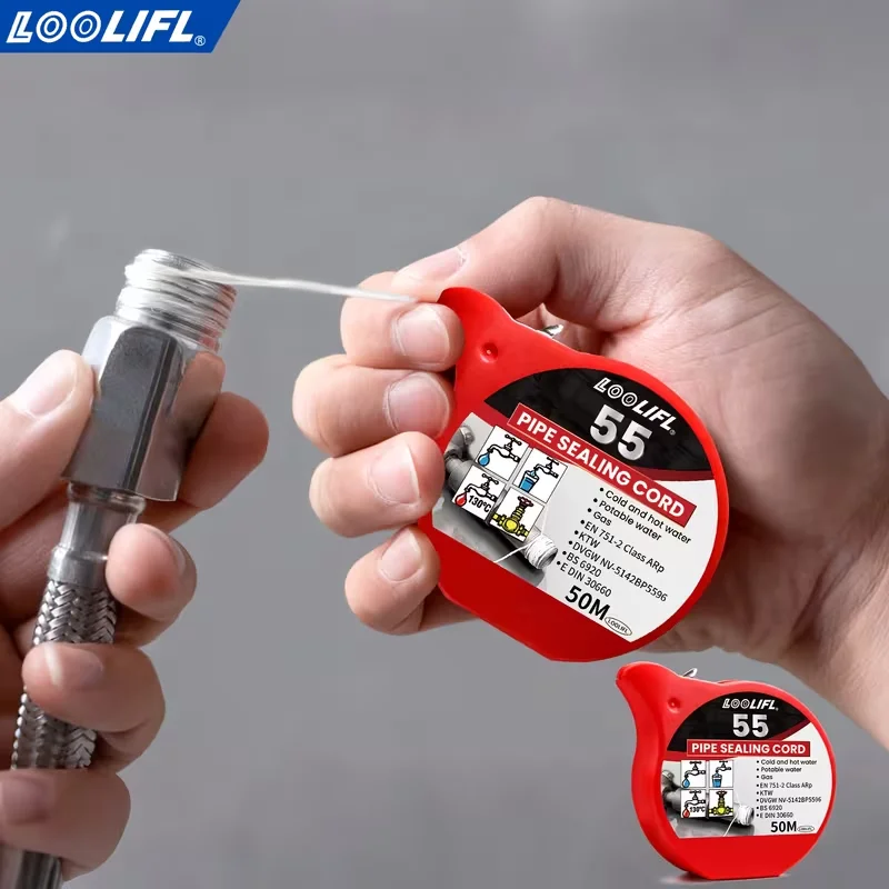 

Loolifl55 Pipe Magic Rope Tape, Used for Drinking Water Pipes, Gas Pipes, and Natural Gas Pipelines, Features Leak-Proof Tape for Pipe Connections, and High-Strength, High-Temperature Resistant Tape for Thread Leak Prevention