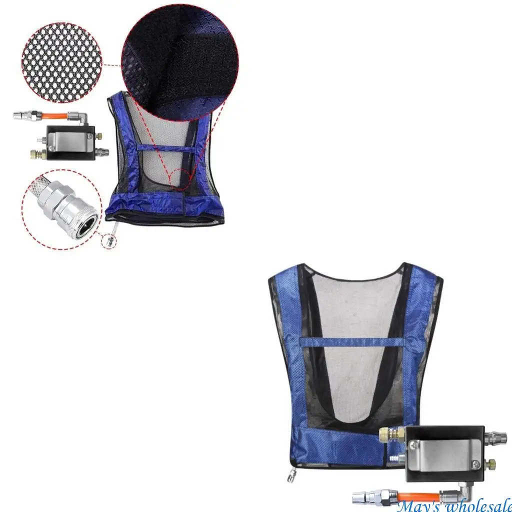 

Vortexes Tube Cooling Vest With Welding Steel Air Compressor For Factory Workers 448A