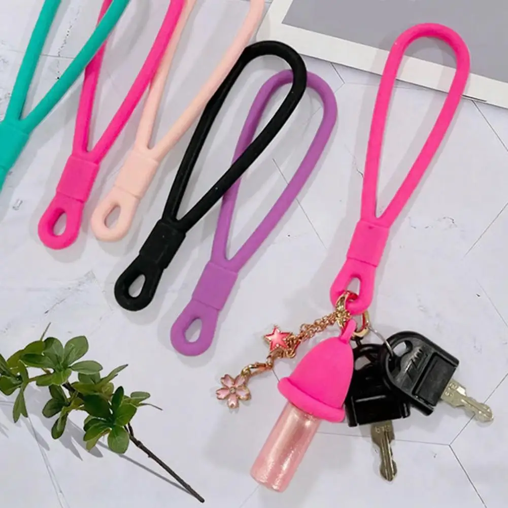 Silicone Water Bottle Lanyard Portable Bottle Strap Holder Silicone Water Bottle Handle Strap Universal Flexible for Outdoor