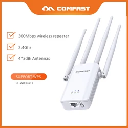 COMFAST 300Mbps Wireless Repeater Home Wifi Router Extender Wi fi 4 Antenna Roteador Signal Amplifier Access Point CF-WR304S