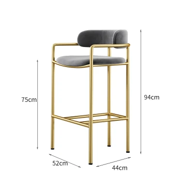 Silla de Metal para balcón, mueble de comedor minimalista con diseño de lujo, con acento, ideal para sala de estar y dormitorio al aire libre, Banqueta de Camping