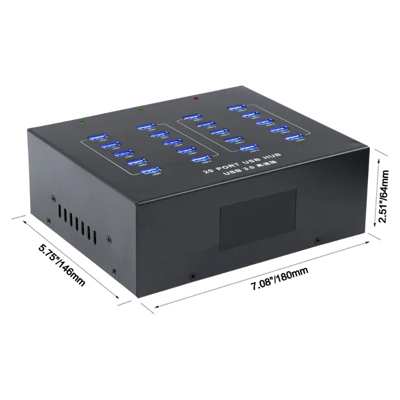 a-213P industrial built in 100-240V 110W powered adapter High Speed 5Gbps 20 Ports USB HUB 3.0