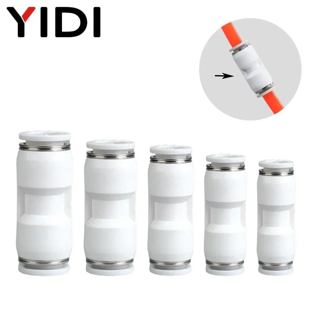 20pcs 10pcs 5pcs Pneumatic Compressed Air Hose Coupler Tube Push In Fitting Pipe Fittings Quick Connector 12mm 10mm 8mm 6mm 4mm