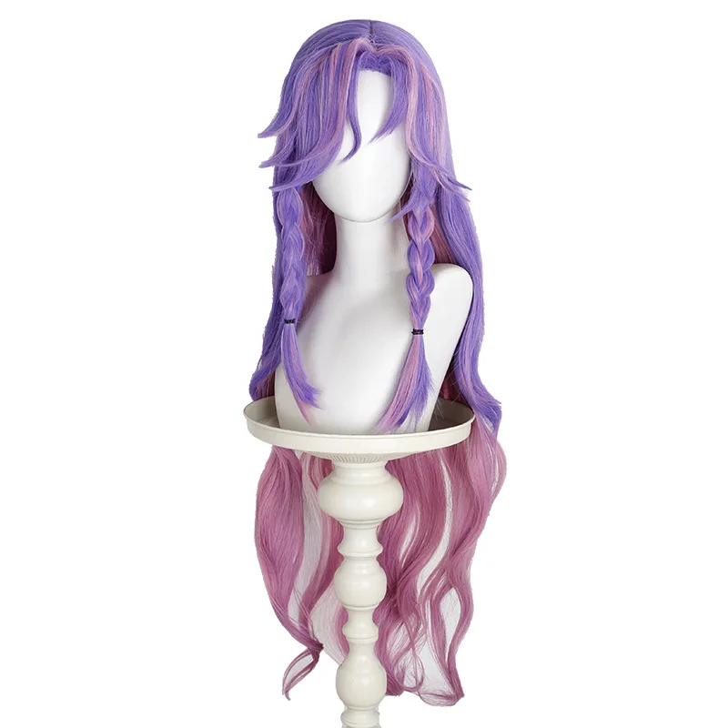 شعر مستعار Honor Of Kings Akai Butterfly Dance COS مع جزء علوي وضفائر واقعية لفروة الرأس