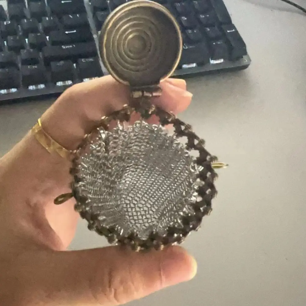 جديد الفيكتوري 1920's الإنجليزية محفظة نسائية للعملات المعدنية غطاء تويست بوابة صغيرة شبكة صغيرة الحقيبة الرجعية شبكة علوية مزدوجة شبكة حامل العملات المعدنية