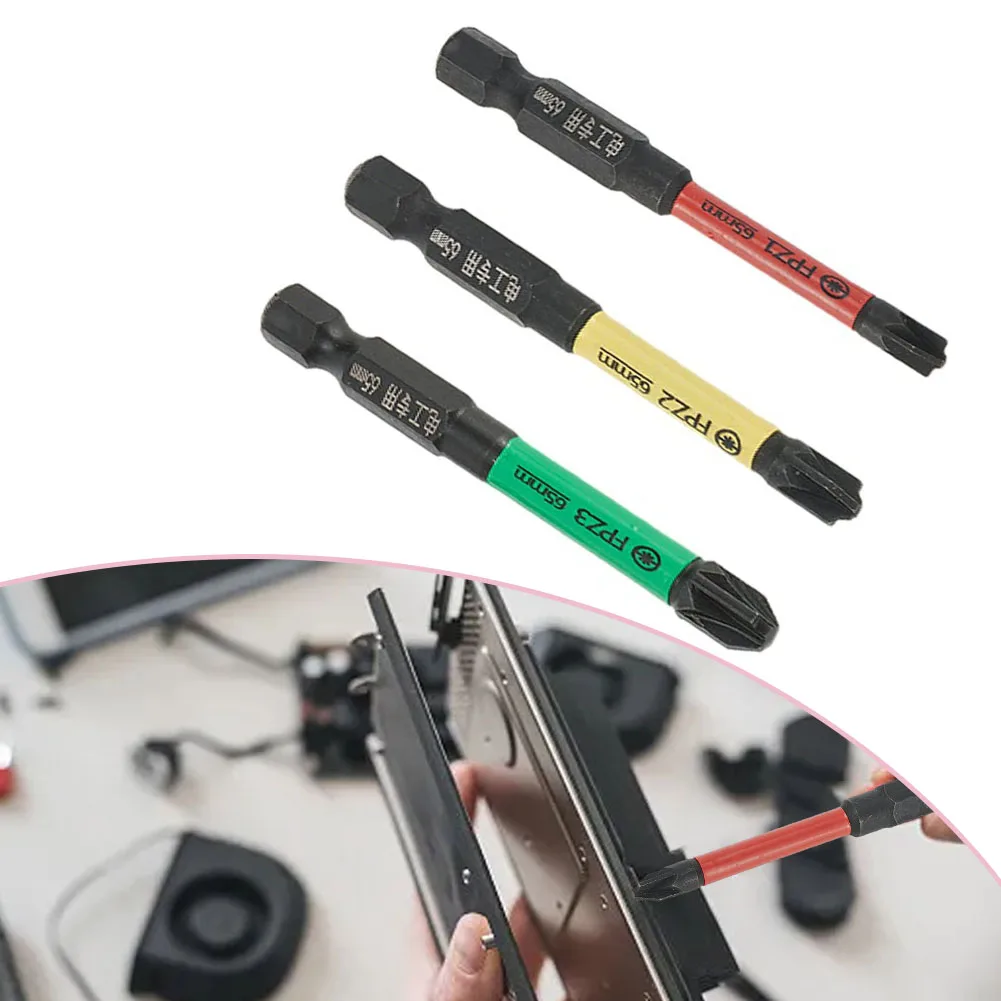 3pcs 65mm Magnetic Special Cross Screwdriver Bit Nutdrivers FPZ1 FPZ2 FPZ3 For Socket Switch Electrician Hand Tools
