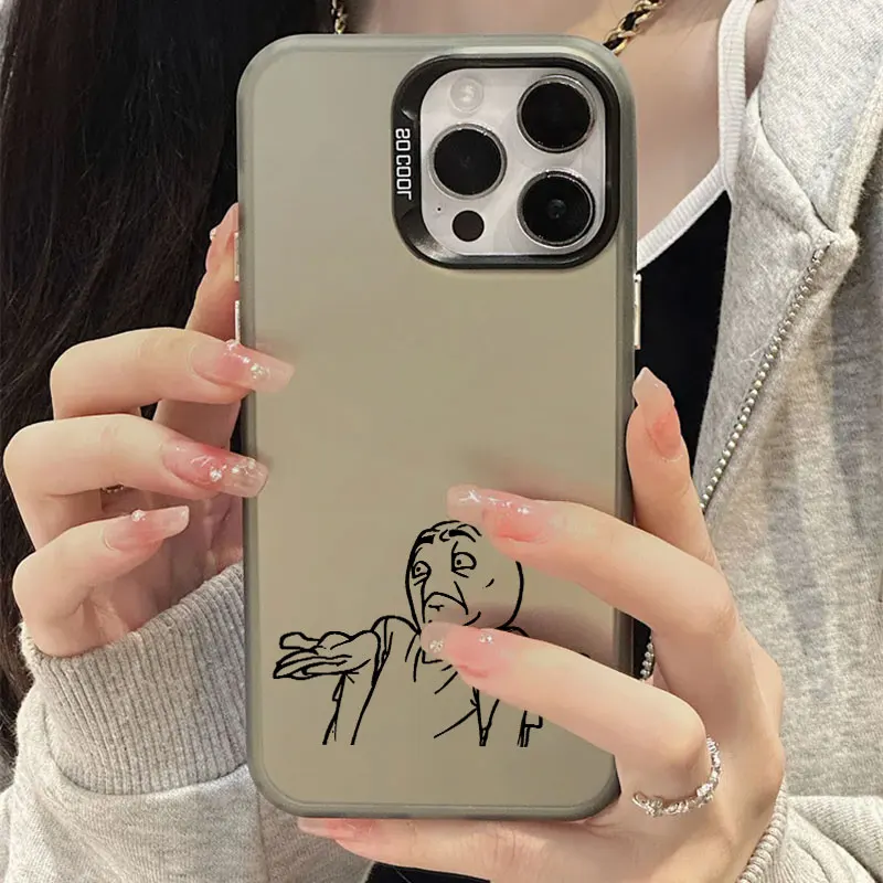 Funny Man Middle Finger Coque For iPhone 16 Pro Case 14 11 13 15 Pro Max 12 Mini XS SE2 7 8 16 Plus Phone Cases Shockproof Cover