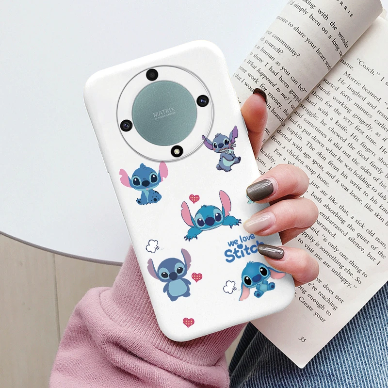 Angel Stitch Lilo Case For Honor X9a Magic5 Lite 5G Phone Cover Soft Silicone Cartoon Anime Funda Shell For Honor Magic 5 Lite