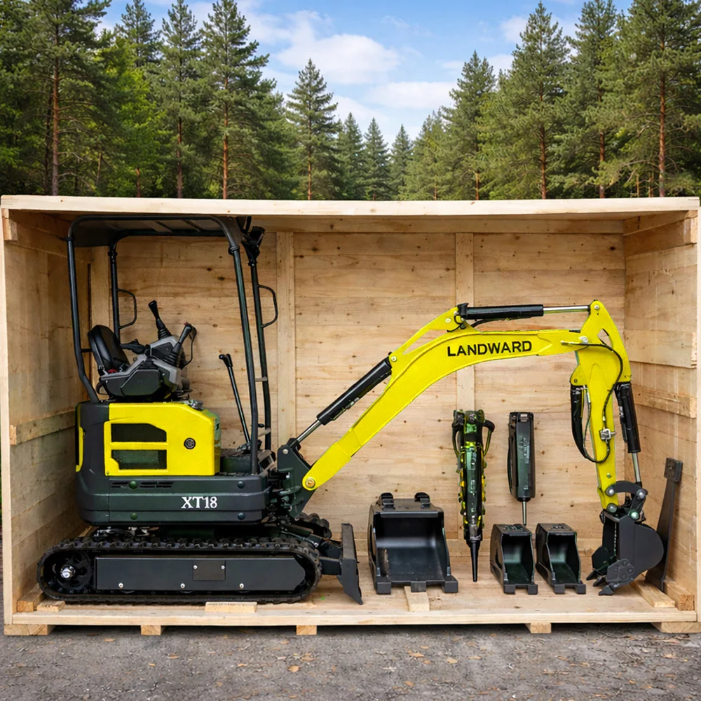 Mini Excavadora con Motor Kubota Euro 5, Excavadora Hidráulica de 1.8 Toneladas, Excavadora de Jardín de 2T, Excavadora Diésel para Uso Doméstico, Personalizable