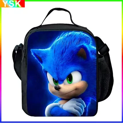 

Sonic Lunch Bag New Cartoon Animation Student Insulated Meal Bag Portable Cartoon Lunch Bag Ice Bag Beautiful Picnic Bag