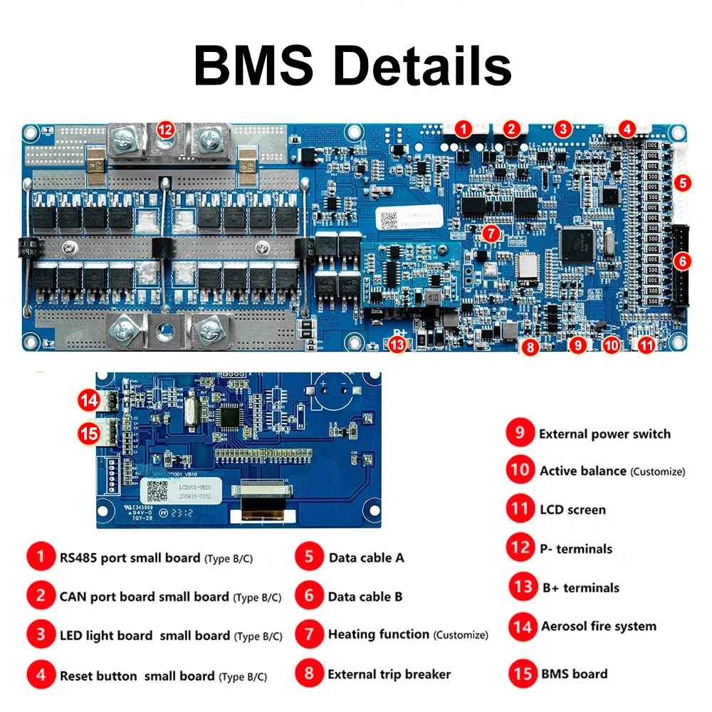 Imagem -04 - Seplos Mason-bateria Inteligente Bms 280 Kits Faça Você Mesmo Cabo Paralelo 280 15kwh Lifepo4 2.0 3.0 Caixa Vertical Armazenamento de Equilíbrio Ativo