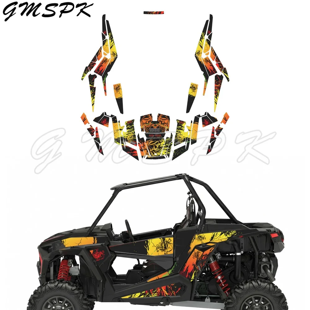 Fit for Polaris RZR 1000 TURBO 2 Door 2014-2019 2018 2017 2016 2015 UTV Fairing Graphics Kit Background Decals Sticker Customize