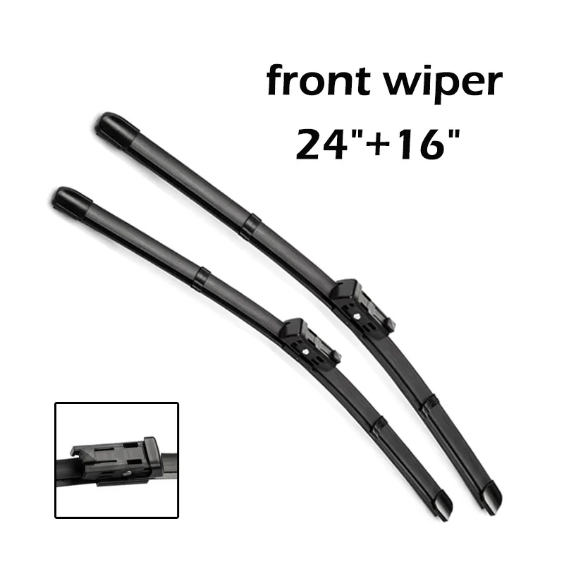 Wiper Front & Rear Wiper Blades Set For Audi A1 2010 11 12 13 14 15 16 2017Windshield Windscreen Front Rear Window 24